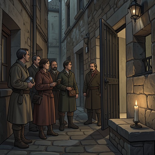 The Latin Quarter Social Web from "The King in Yellow". This flow traces how artists and companions in the Latin Quarter create a protective yet permissive community around innocence, desire, and reputation.