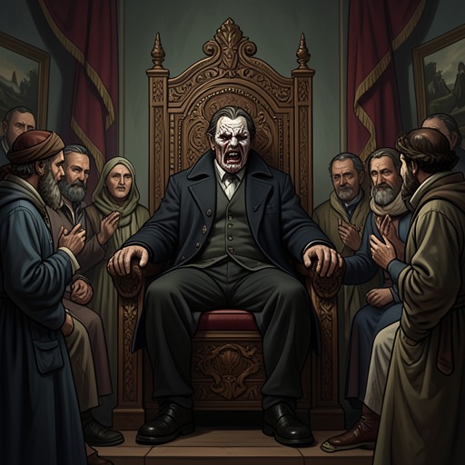 Hildred Castaigne's Imperial Delusion from "The King in Yellow". This flow traces Hildred Castaigne's transformation from convalescent gentleman into a self-proclaimed monarch driven by hallucination and violence.