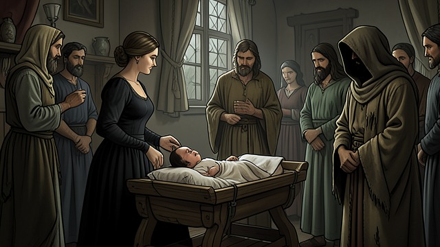 A Son Before the Duel from "The Last Duel". A Son Before the Duel The birth of Robert Marguerite gives birth before the originally scheduled combat.