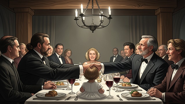 Peace at Crespin’s from "The Last Duel". Peace at Crespin’s A social truce At a christening celebration, Jean and Le Gris clasp hands and appear to end their quarrel.