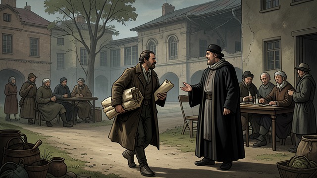 The Road to Argentan from "The Last Duel". The Road to Argentan A return to the count Jean visits Count Pierre after returning from Scotland, despite illness and financial strain.