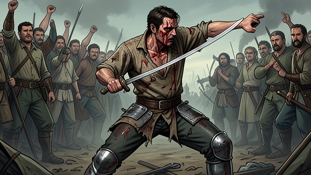 A Narrow Victory from "The Last Duel". A Narrow Victory Wounded in combat Jean fights despite illness and a fresh fever, suffers a dangerous thigh wound, and still overcomes Le Gris.