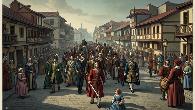 The Arrival Processions from "The Last Duel". The Arrival Processions Royal authority enters Charles VI arrives with his uncles, officials, and the Sword of Justice.