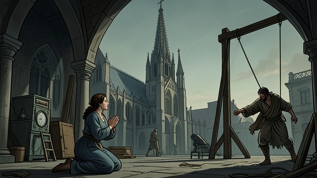 Thanksgiving and Execution from "The Last Duel". Thanksgiving and Execution Two destinations Jean and Marguerite visit Notre-Dame Cathedral to give thanks, while Le Gris’s corpse is dragged toward the…