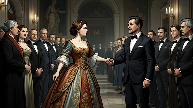 A Marriage Negotiated from "The Leopard". A Marriage Negotiated The families bargain Don Calogero Sedàra promises land and a substantial fortune as part of Angelica’s marriage settlement.