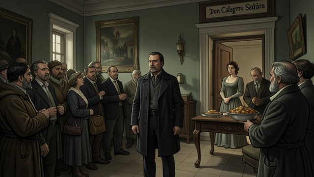 The Wedding Settlement from "The Leopard". The Wedding Settlement Wealth placed on the table Don Calogero pledges estates and money to support Angelica’s marriage to Tancredi.