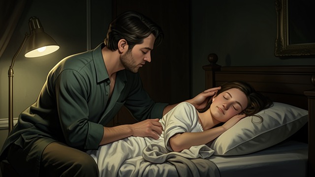 Regret After Betrayal from "The Leopard". Regret After Betrayal A moment of compassion After his sexual visit to Mariannina, the Prince looks at his sleeping wife with tenderness.