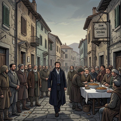 The Rise of Don Calogero from "The Leopard". This thread traces Don Calogero Sedàra’s movement from local newcomer to wealthy, socially accepted power within the transformed political order.