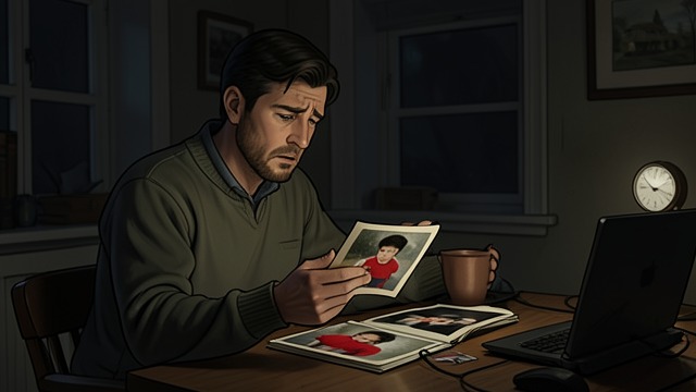 The Family in the Photographs from "The Leopard". The Family in the Photographs Objects that preserve absence In his apartment, Harry studies photographs of Rakel and Oleg.