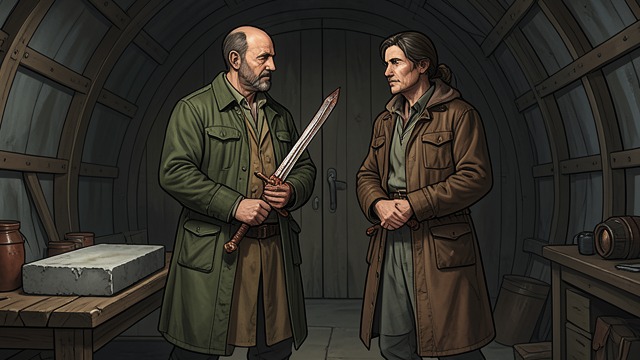 A Matching Relic from "The Portable Door". A Matching Relic The Strongroom Discovery Paul Carpenter and Sophie Pettingell find an old sword in the strongroom, matching the one at Paul’s home except for…