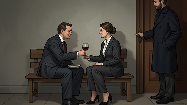 The Highgate Conversation from "The Portable Door". The Highgate Conversation A Shared Drink Paul offers Sophie a drink after she leaves the performance. She tells him why her previous relationship felt false.