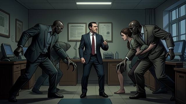 The First Goblins from "The Portable Door". The First Goblins An Armed Encounter Three goblins rush into the office carrying weapons.