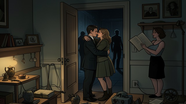 A Future Restored from "The Portable Door". A Future Restored Reunion in the Present Arthur and Rosie leave the room together after the portable door opens.