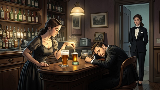 A Successful Delivery from "The Portable Door". A Successful Delivery The Potion Administered Sophie Pettingell slips the philtre into Ashford Clent’s beer, and he falls asleep before the client arrives.