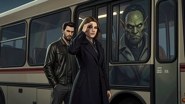 A Goblin in the Bus from "The Portable Door". A Goblin in the Bus True Form Exposed Sophie discovers reflective foil in Shaz’s bus and learns that the person she knew was a goblin relative of Dennis…
