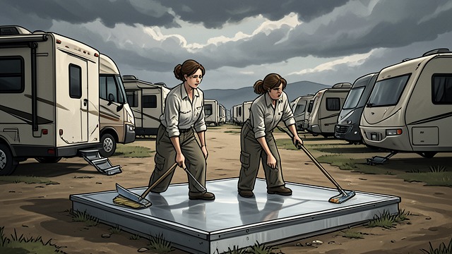 Partners at Hanna Flat from "Nomadland". Partners at Hanna Flat A new shared workplace Silvianne Delmars joins Linda May as a campground host.