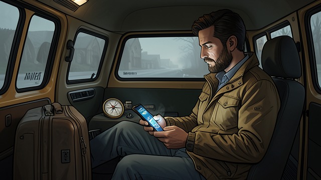 Faith on the Road from "Nomadland". Faith on the Road Making worship portable Sameer Ali uses a phone application to observe prayer times and orient his van toward Mecca.