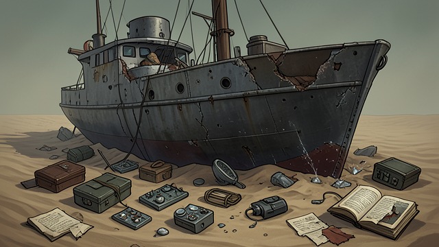The Sister Ship from "The Invincible". The Sister Ship Condor Found The Condor is discovered half-buried in the desert, apparently intact.