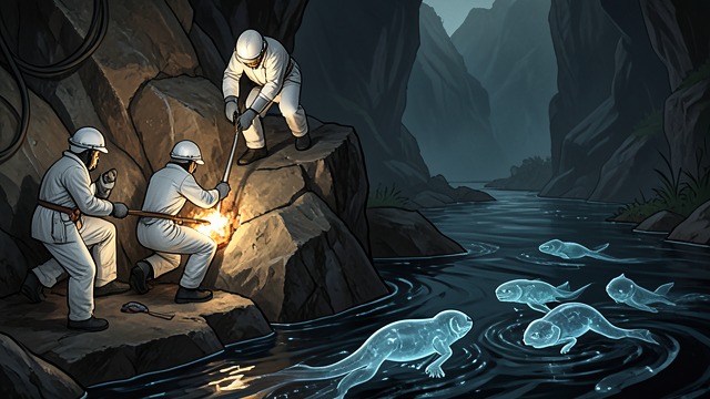 Scientific Intrusion from "The Invincible". Scientific Intrusion Extraction The crew drills into ancient strata, removes samples, enters the ruins, and captures marine organisms.