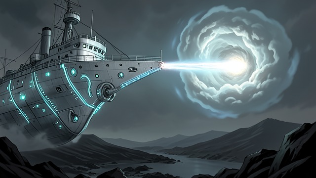 Invincible Against the Cloud from "The Invincible". Invincible Against the Cloud Defensive Power The cruiser protects teams, launches probes, and commands weapons across the planet.