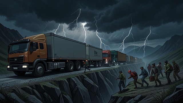 The Rule’s Failure from "The Invincible". The Rule’s Failure Broken Coverage The convoy must partially deactivate its field to pass a narrow rock gateway. The Cloud attacks during the brief exposure.