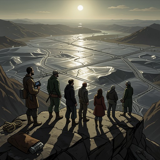 Humanity and the Necrosphere from "The Invincible". This flow traces the escalation between human expeditionary power and the adaptive metallic ecology of Regis III.