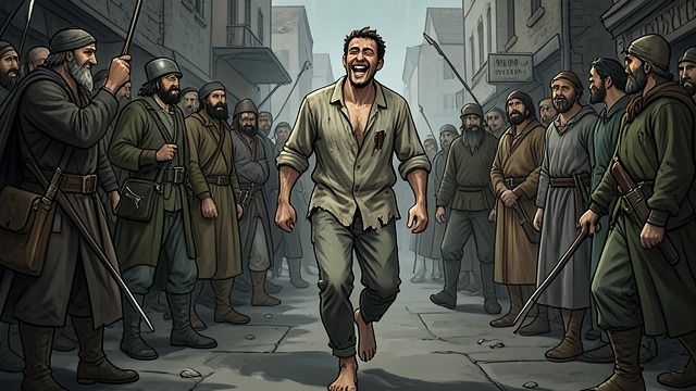 The Shambling Helper from "Sanctuary". The Shambling Helper Comic Presence Tommy appears as a barefoot, laughing man whose speech and movements invite dismissal.