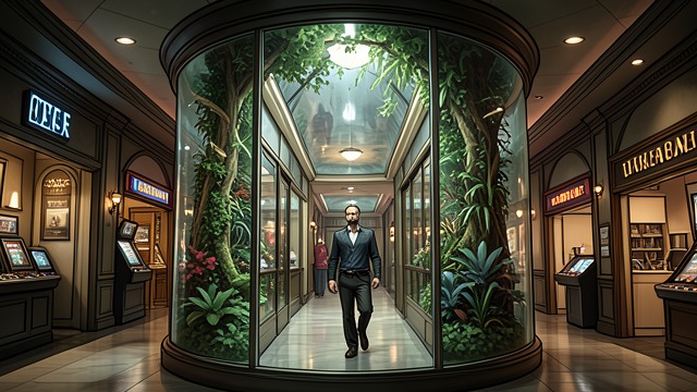 Freeside's Facade from "Neuromancer". Luxury in a Tube Freeside presents casinos, shops, lakes, gardens, and artificial weather as a polished orbital paradise.