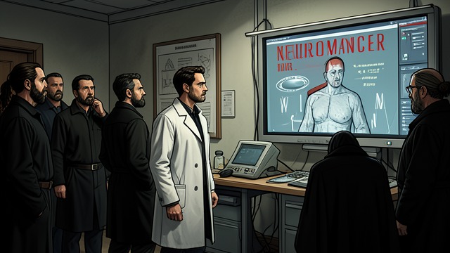 Attention from the Registry from "Neuromancer". Suspicion Forms The extraordinary medical procedure performed on Henry Dorsett Case attracts institutional attention.