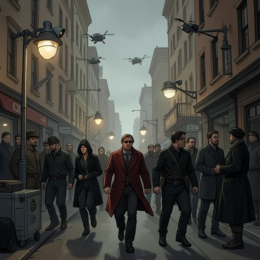 The Turing Pursuit from "Neuromancer". This flow follows the conflict between AI regulators and the human team from surveillance to violent escape.