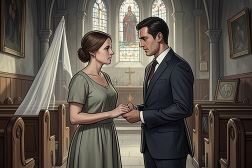 Isobel and Dominic marry from "When You Were Mine". Isobel and Dominic marry after a proposal that brings their private desire into direct contact with Isobel’s doubts and the legal threats surrounding her past.