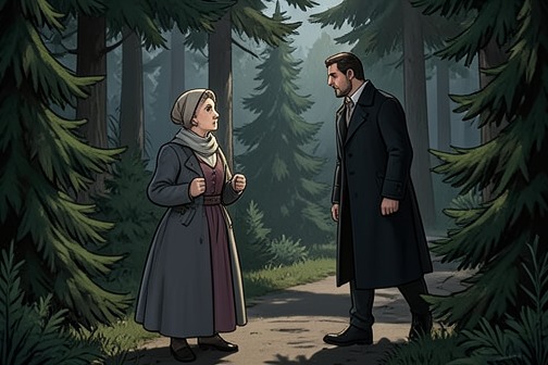 Isobel confronts Rupert in the garden from "When You Were Mine". Isobel’s confrontation with Rupert in the garden brings the threat he represents directly to the place she now calls home.