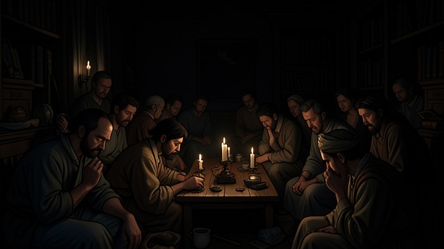 Darkness Descends from "Book of Mormon". No Light Remains Total Obscurity Neither sun, moon, stars, fire, nor torches provide light.