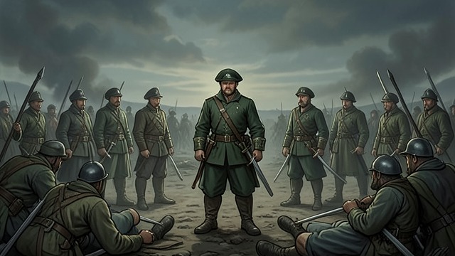 Moroni’s Restraint from "Book of Mormon". Victory Offered as Peace Encircled Enemy Moroni gains advantage but orders his soldiers to stop killing.
