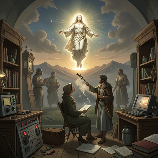 The Coming of Jesus Christ from "Book of Mormon". This flow traces prophetic expectation, miraculous signs, destruction, divine appearance, and covenant renewal around Jesus Christ’s coming.