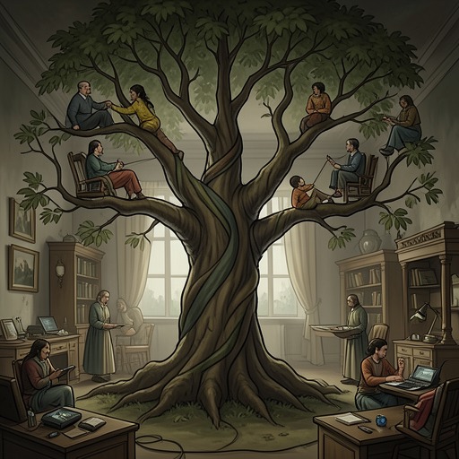 The Family of Lehi from "Book of Mormon". This flow traces the emotional bond and fracture among Lehi’s family as shared migration gives way to rivalry, separation, and inherited memory.