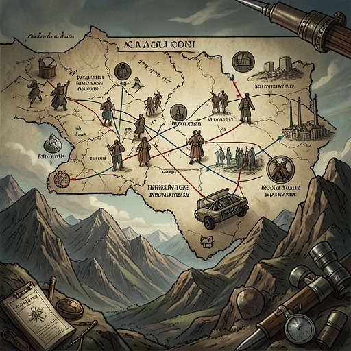The Jaredite Cycle from "Book of Mormon". This flow traces the Jaredite migration, prosperity, secret combinations, prophetic rejection, and final civilizational collapse.