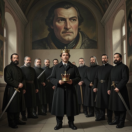 The Crown's Legitimacy Tested from "Henry IV, Part 2". This thread follows how the disputed origin of King Henry IV's crown shapes rebellion, succession, and the new king's claim to lawful authority.