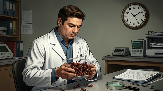 Insect Collection from "The Secret of Secrets". Time in the Remains Biological Clues Daeshim collects beetles, maggots, and egg casings from the body.