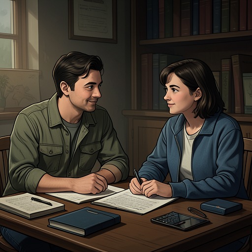 Chantel and Jamal from "The Secret of Secrets". This flow follows the gentle romantic possibility developing around Chantel Daniels and Jamal.