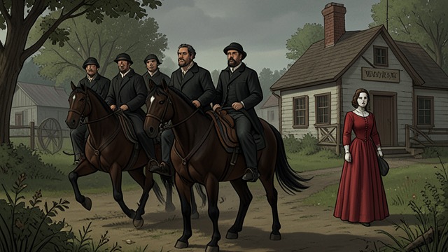 The Robbery Never Happens from "The Outlaws". The Robbery Never Happens A New Assignment Kate hires Del, Smith, and The Kid as bodyguards. The trio rides to Mrs.