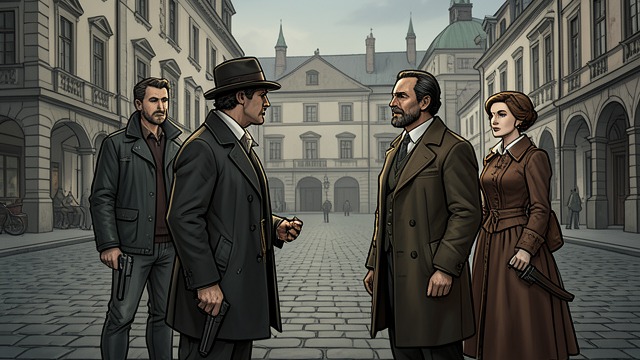The Threat Ends in Town from "The Outlaws". The Threat Ends in Town No More Hidden Attackers Landon’s men wait in the hotel, but The Kid draws them into the open and Nathrop removes the rooftop gunman.