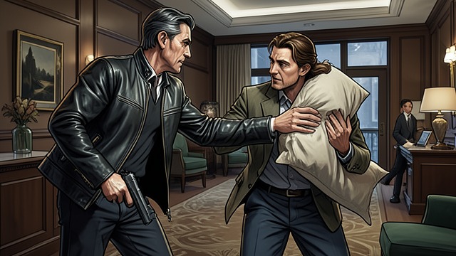 The Hotel Attack from "The Outlaws". The Hotel Attack An Attempted Smothering Del hears Kate’s scream and finds a man pressing a pillow over her face.