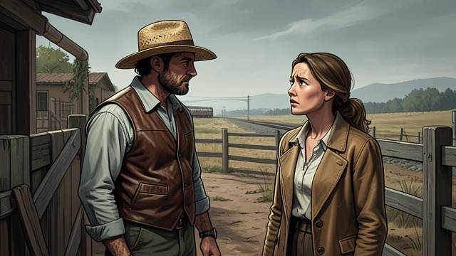 Rogers Remains at the Ranch from "The Outlaws". Rogers Remains at the Ranch An Old Hand’s Loyalty Bill Rogers tells Del that he is the only remaining ranch hand who supports Kate.