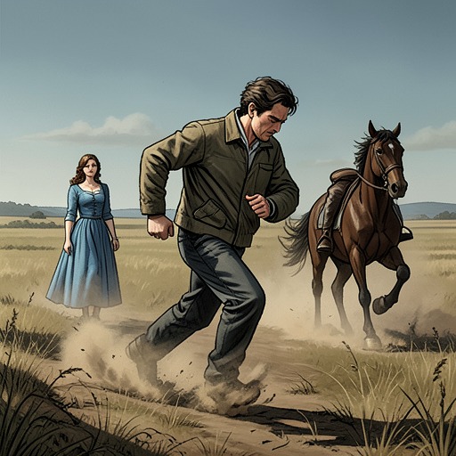 Delaney’s Flight into Outlawry from "The Outlaws". This flow traces how a false rape charge drives Del Delaney from an ordinary ranch hand’s life toward outlaw choices, then leaves him free to reconsider his…