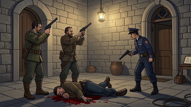 The Castle Gunfight from "Babel". The Castle Gunfight Confrontation Sterling Jones intercepts Griffin, Robin, and Victoire outside Oxford Castle.