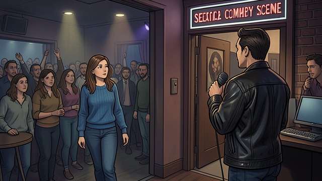 Entering Seattle’s Scene from "Shrill: Notes from a Loud Woman". A Comedy Community The New Friend Lindy meets Hari Kondabolu through overlapping social circles and becomes part of a lively local comedy scene.