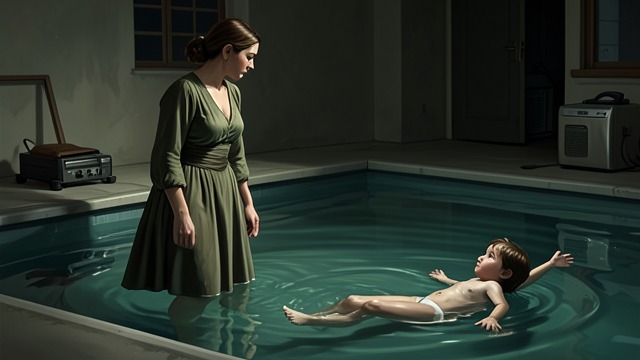 The Silent Witness from "The Character of Rain". The Silent Witness Watching the child drown Kashima-san sees the Narrator (God) submerged in the pool and does not intervene.