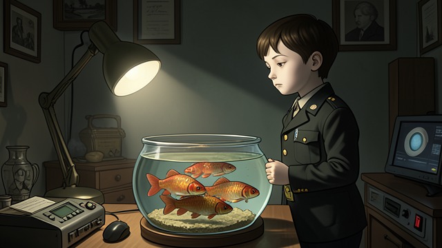 The Price of Feeding from "The Character of Rain". The Price of Feeding A daily obligation The child must feed three Koi (carp) in the garden pool, though their mouths and feeding frenzy disgust it.