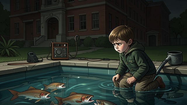 The Koi Pool’s Invitation from "The Character of Rain". The Koi Pool’s Invitation Exhaustion and dread Repeated exposure to the carp’s mouths leaves the child increasingly distressed.